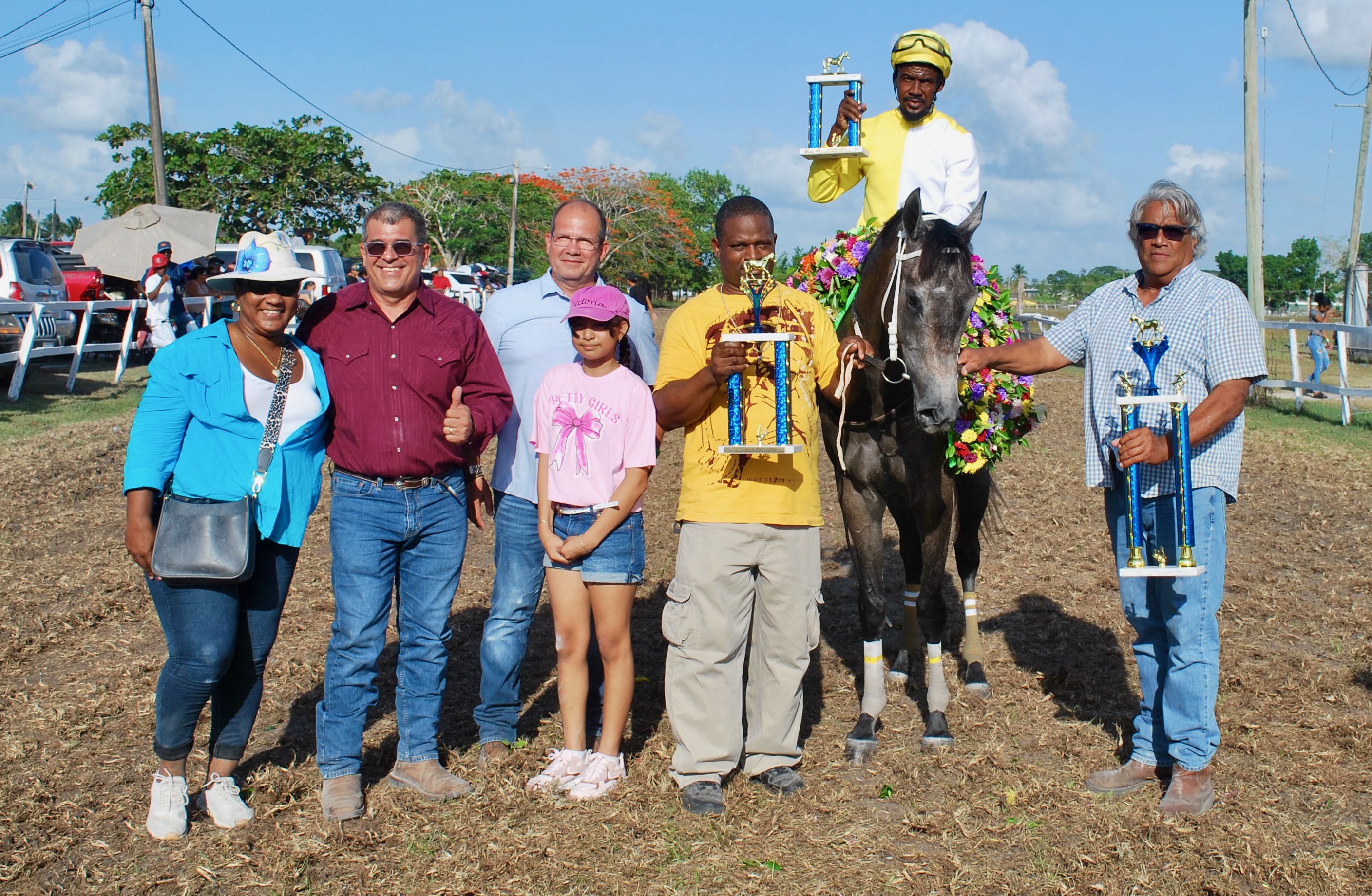 https://horseracingbelize.com/Essenza's Song wins the 2nd leg of the Belize Triple Crown Challenge